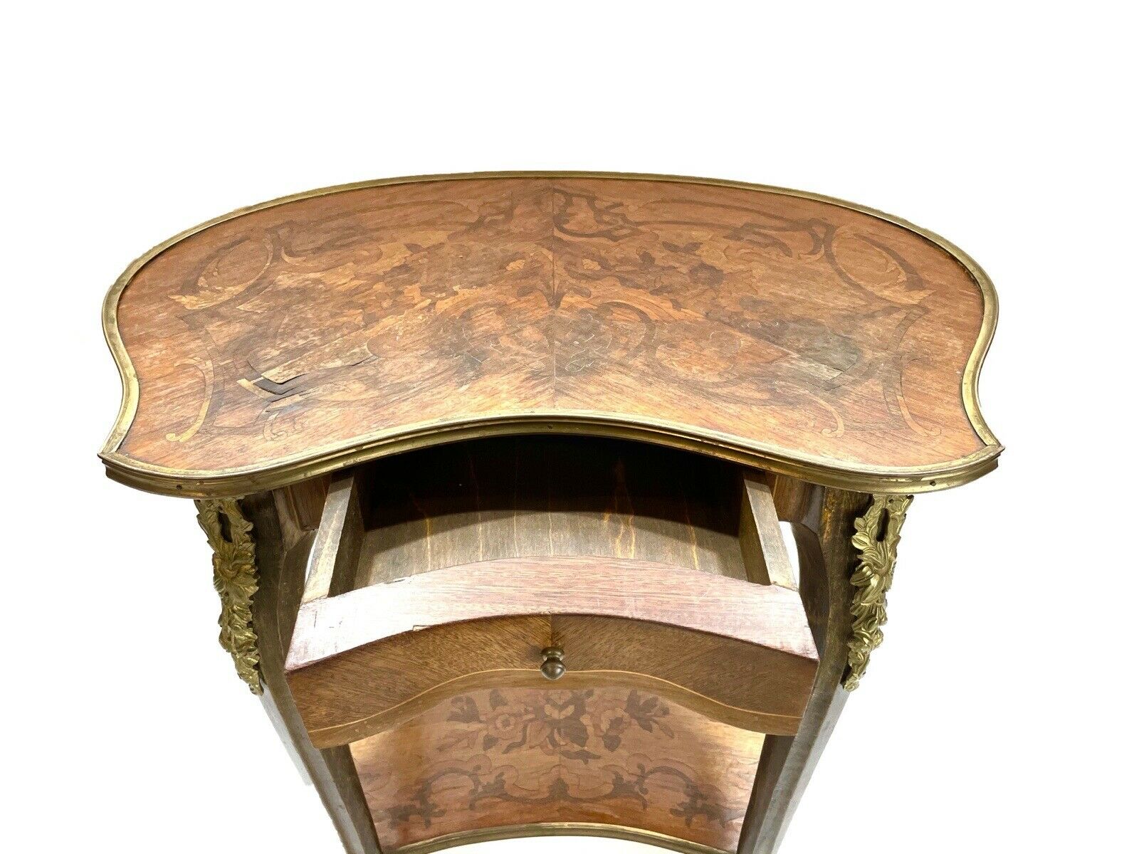 Pair Of Louis XVI Style Kidney Shaped Tables