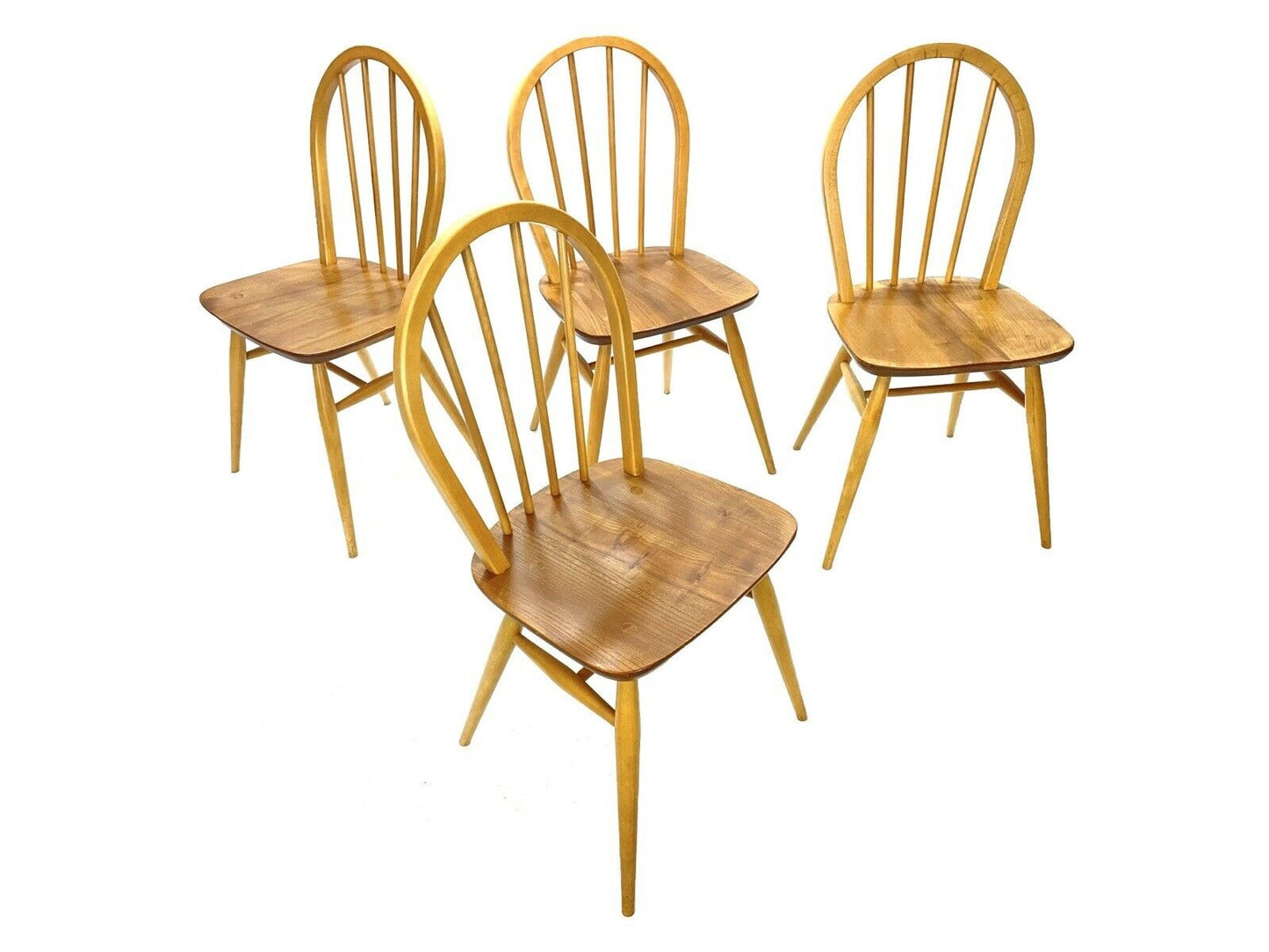 Set Of 4, Ercol 370 Windsor Chairs