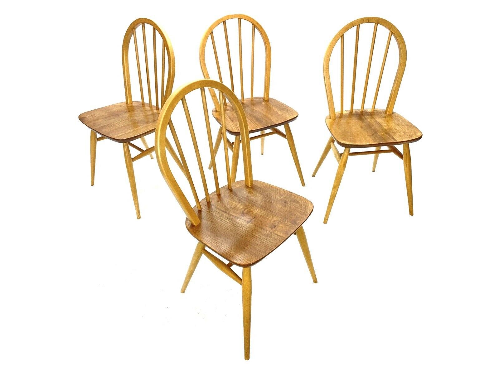 Set Of 4, Ercol 370 Windsor Chairs