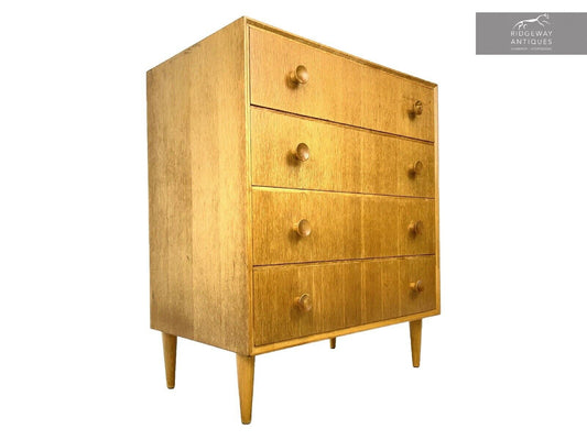 Mid Century Modern, Meredew Golden Oak Chest of Drawers