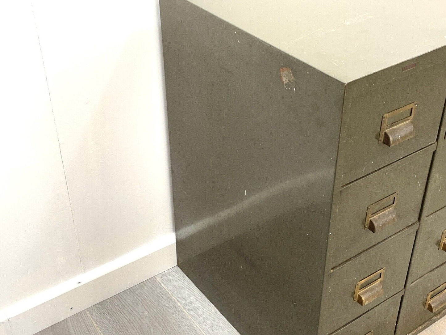 Roneo, Vintage 8 Drawer Filing / Index Cabinet in Dark Green