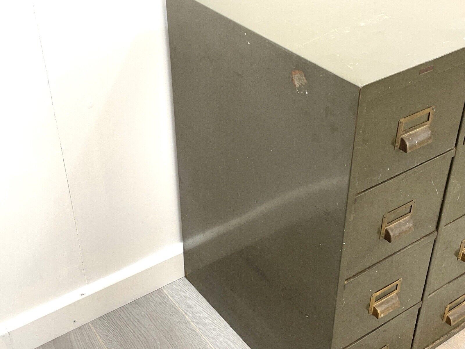 Roneo, Vintage 8 Drawer Filing / Index Cabinet in Dark Green