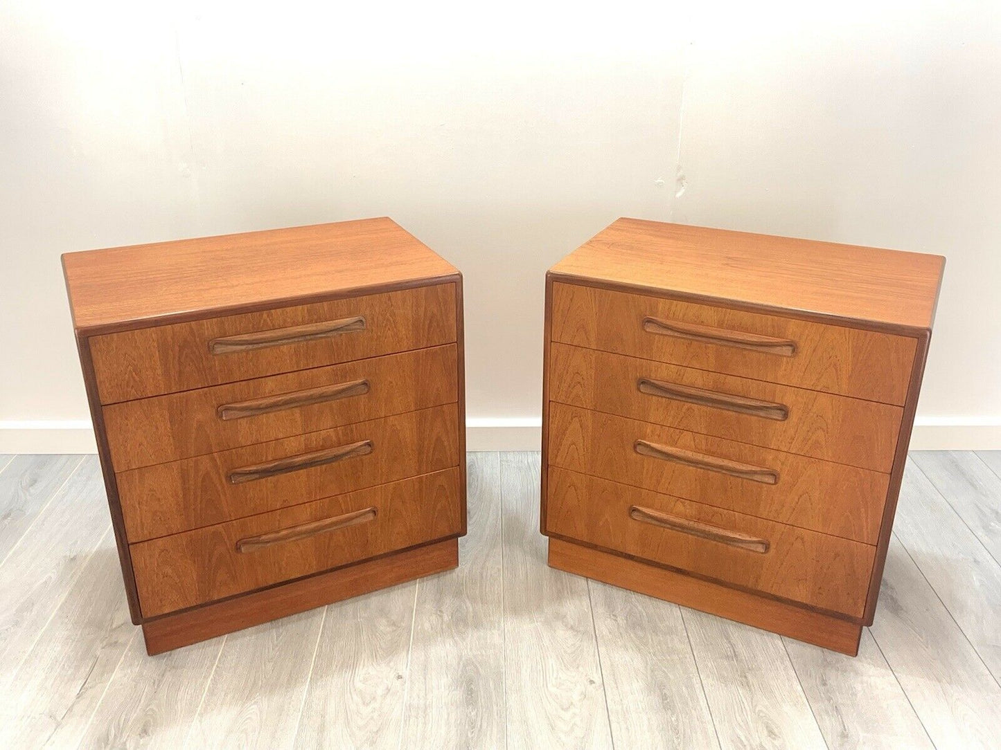 Pair of G Plan Fresco, MCM / Retro Teak Chest Of 4 Drawers