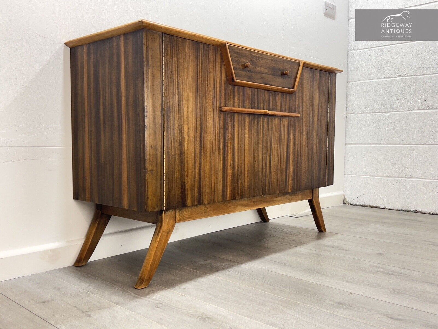 A Mid Century, Unusual Walnut / Zebra Sideboard