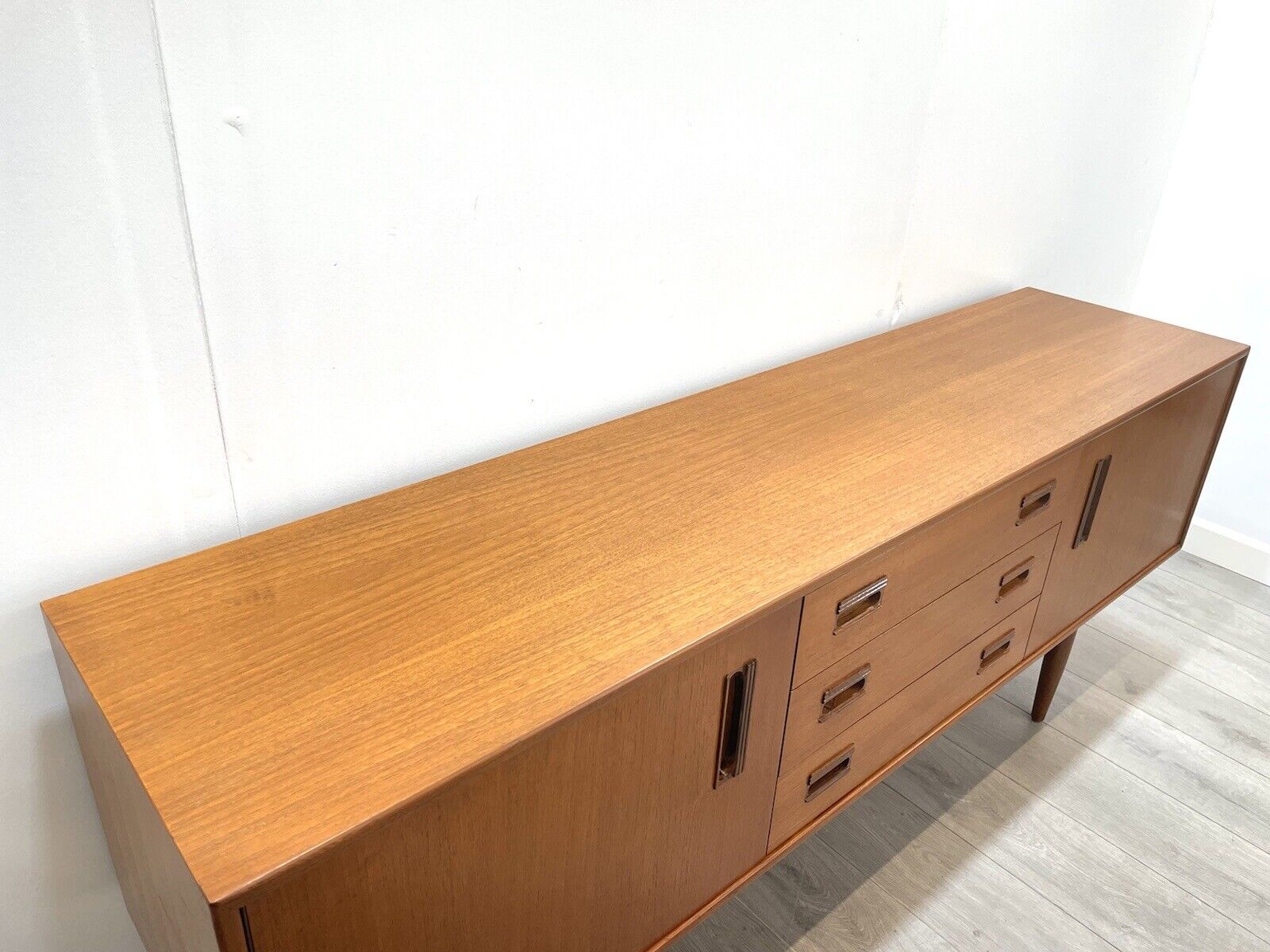 A Vintage Teak, Long Sideboard / Credenza