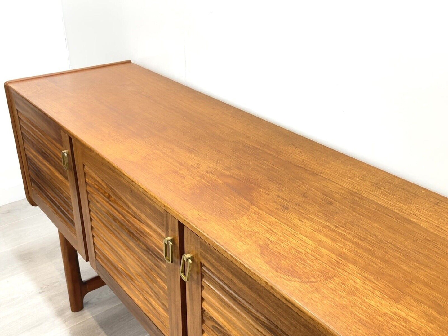 Mcintosh Of Kirkcaldy, Mid Century Teak, Louvred Door Sideboard / Credenza