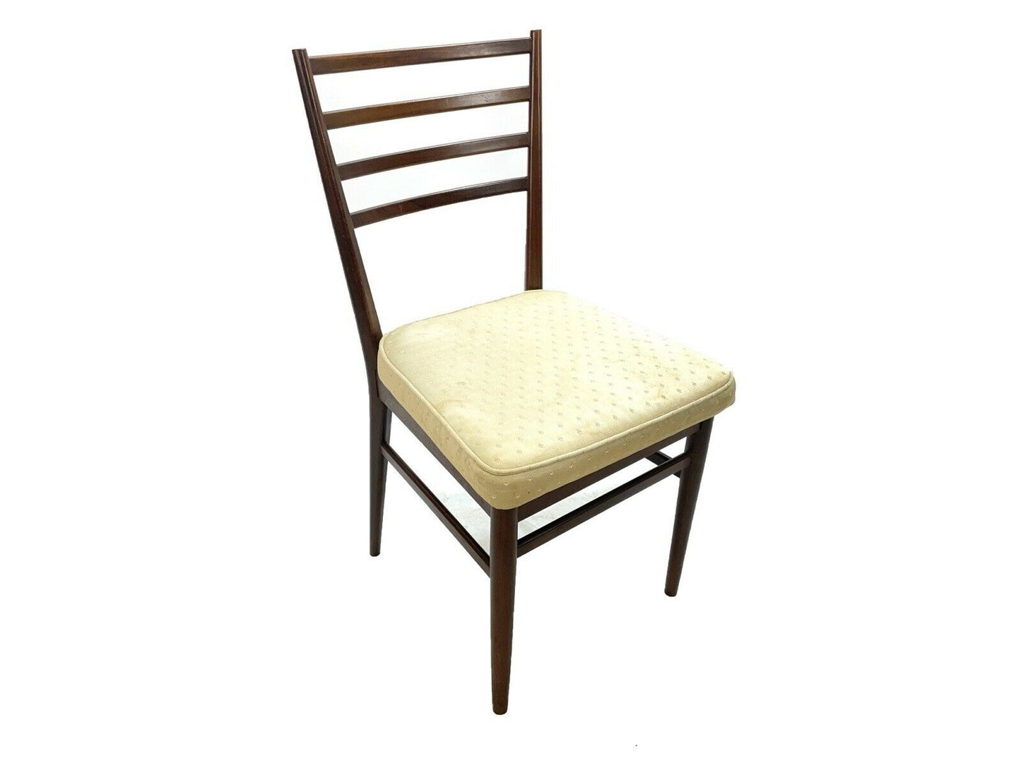 Meredew, Vintage Set Of 6 Mahogany Stain, Ladder Back Dining Chairs