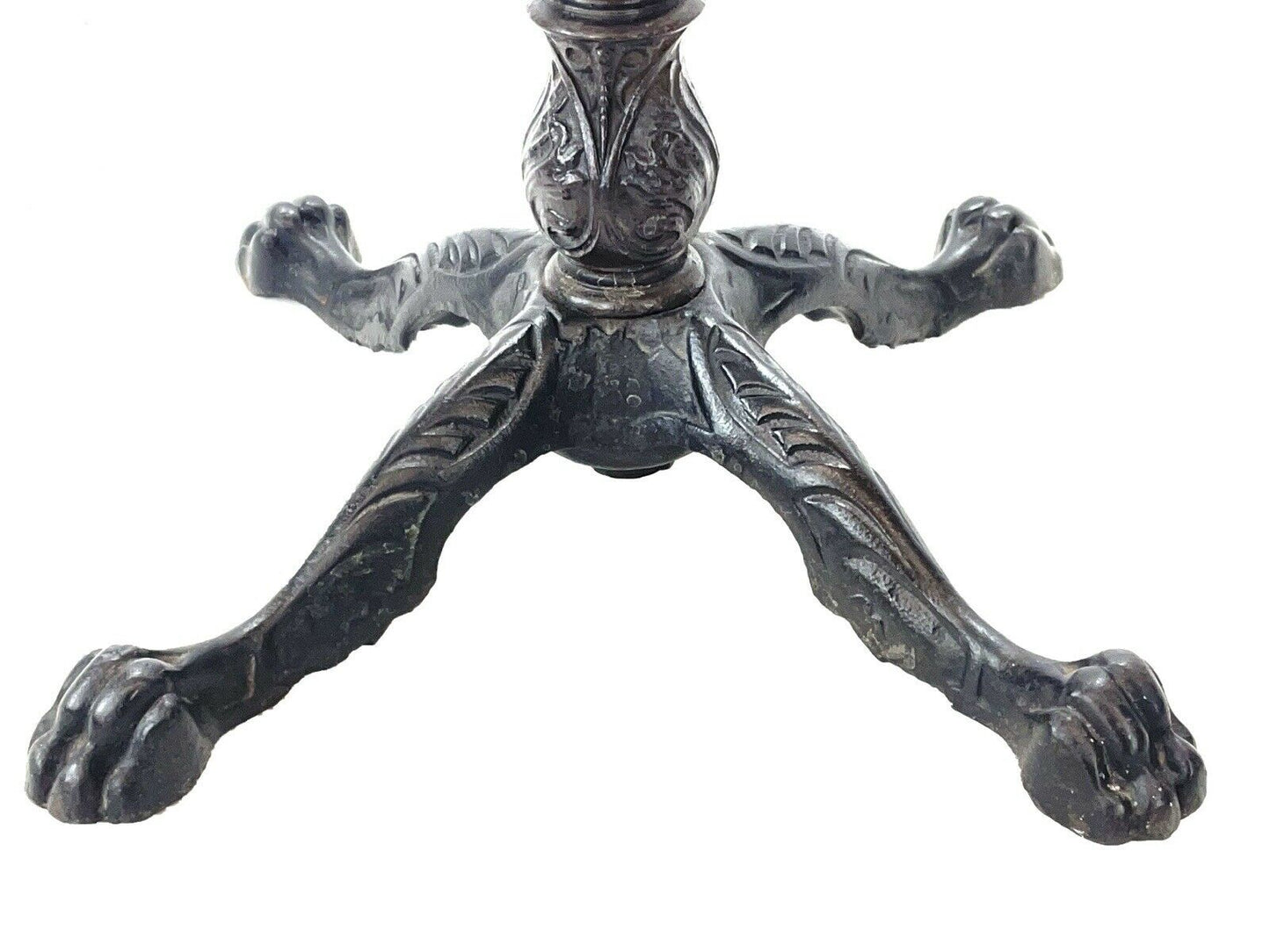 Telescopic Side Table / Occasional Table Table With Cast Iron Lion Paw Base