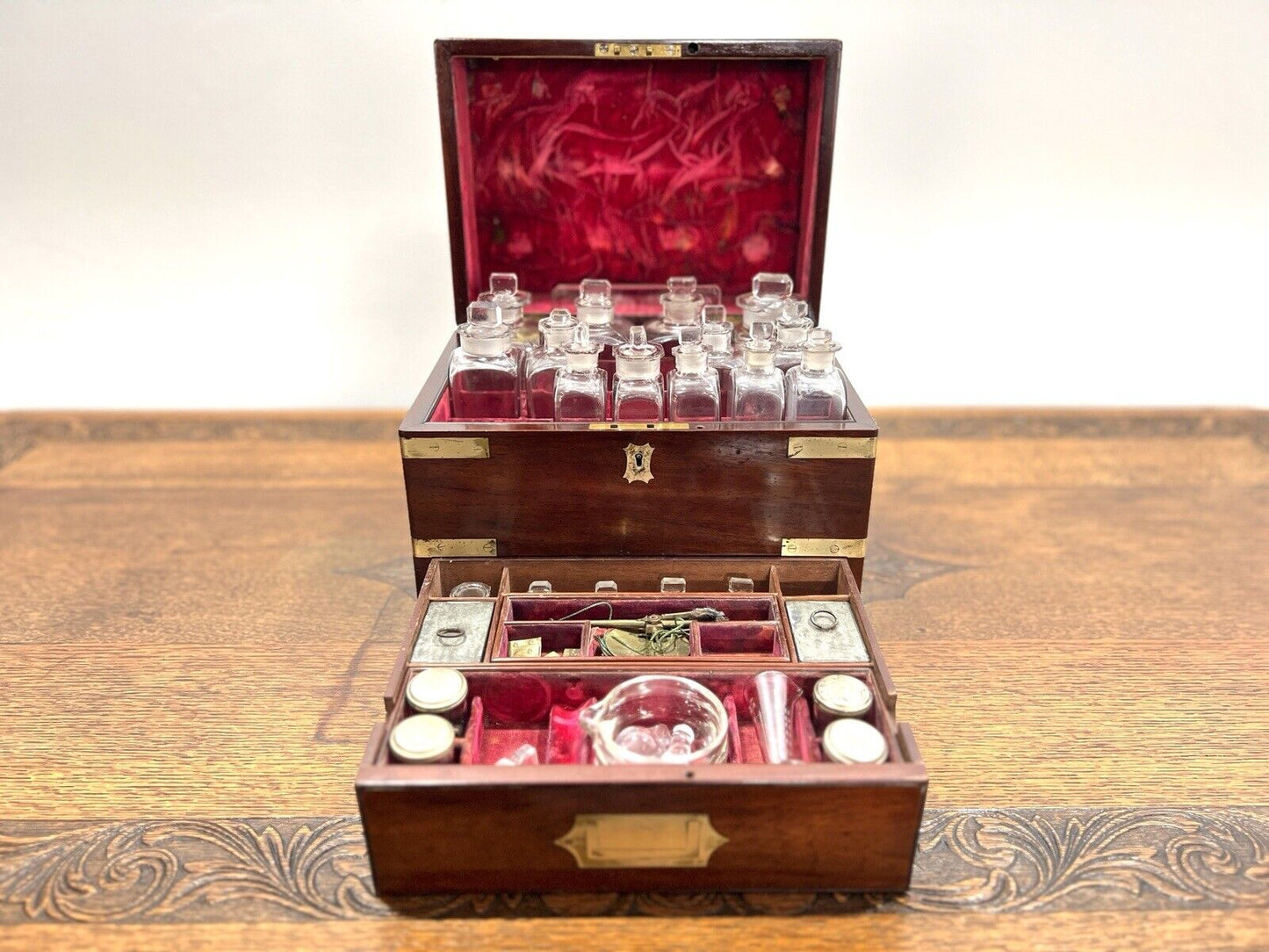 Early 19th Century, George IV Rosewood & Brass Campaign Style Apothecary Box