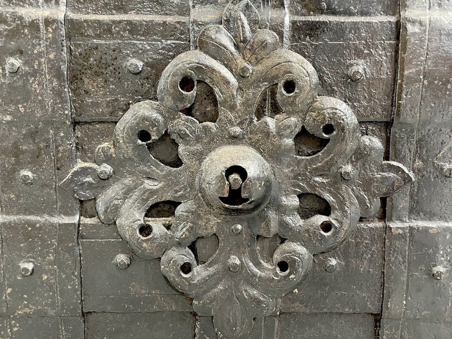 17th Century, Wrought Iron Strong Box / Armada Chest