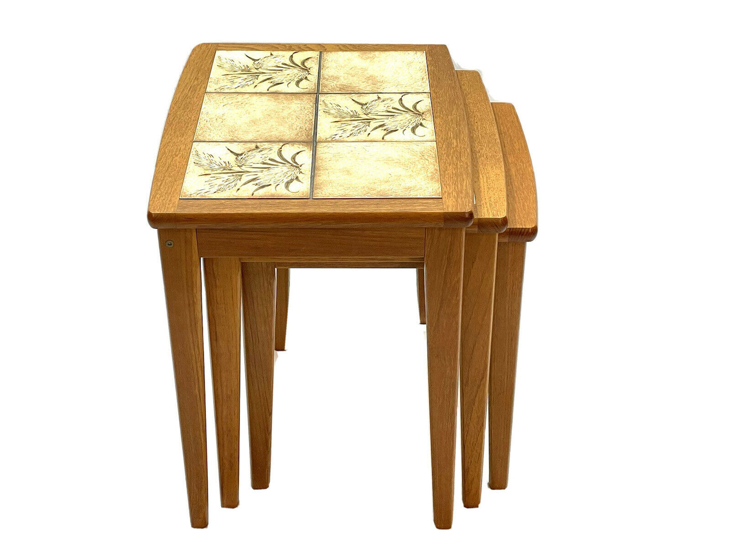 BRDR. Furbo, Danish, Mid-Century Nest Of Teak Tiled Tables