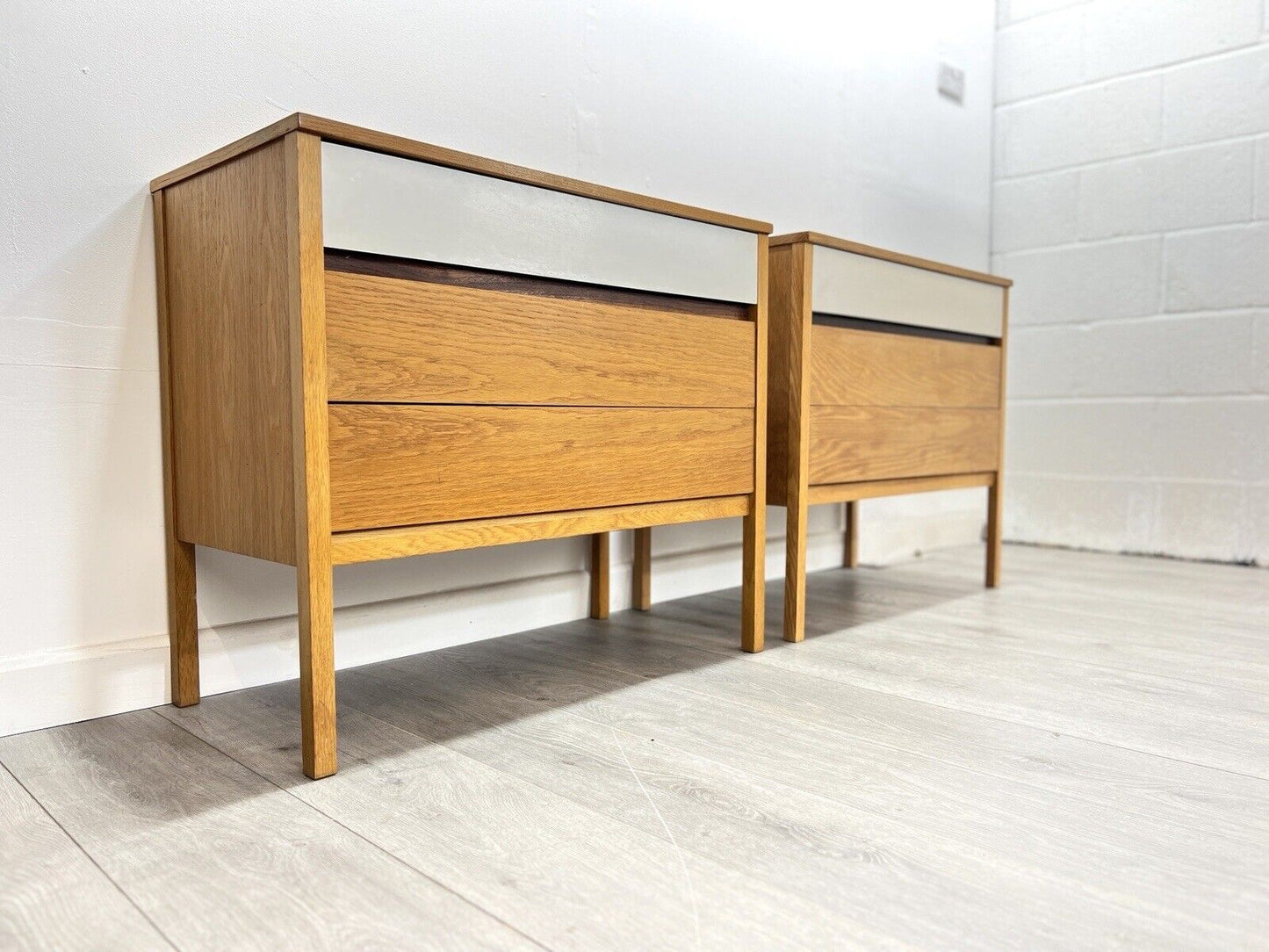 Pair of G Plan Young Ideas Mid Century Oak Chests of Drawers
