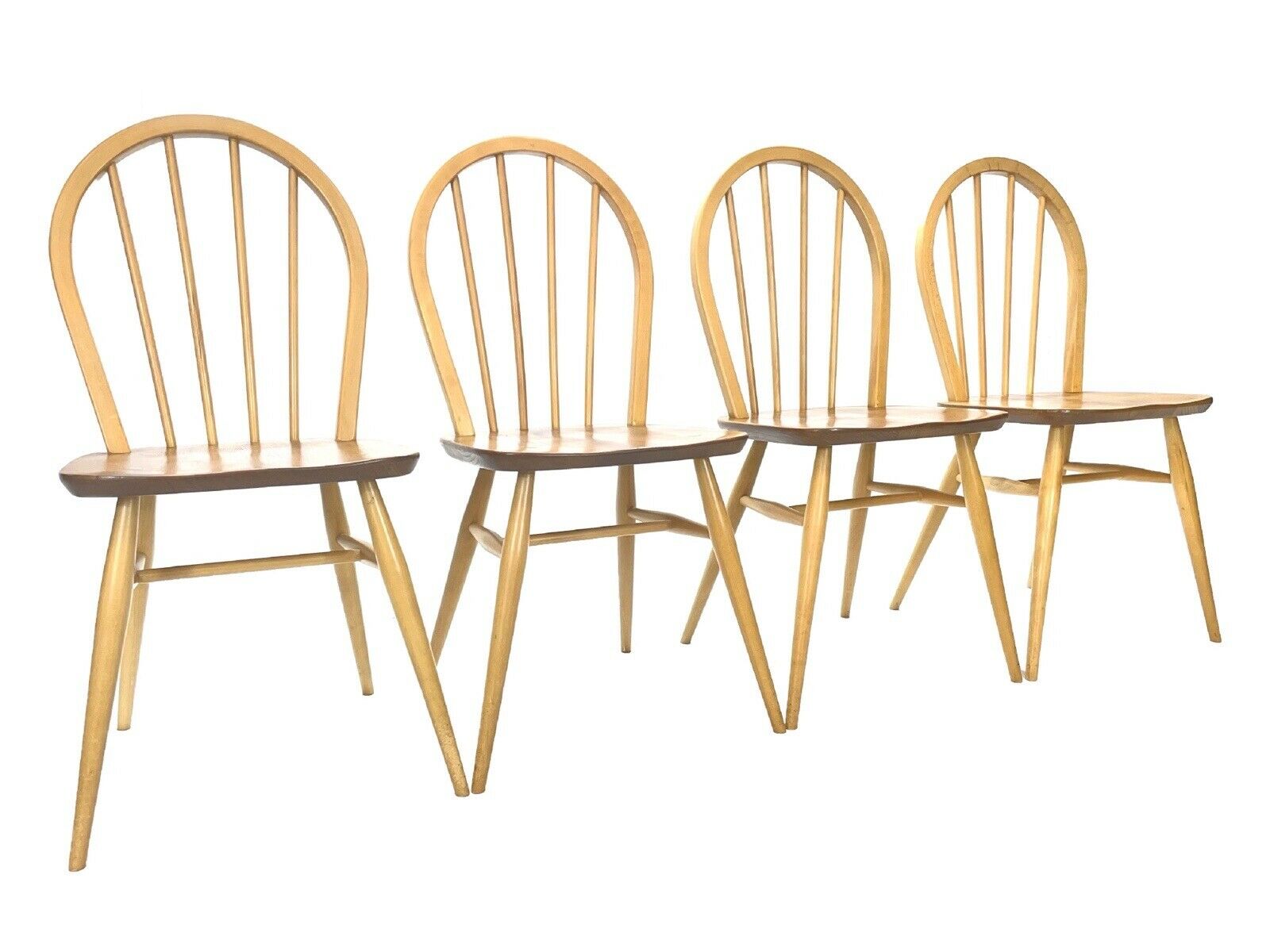 Set Of 4, Ercol 370 Windsor Chairs