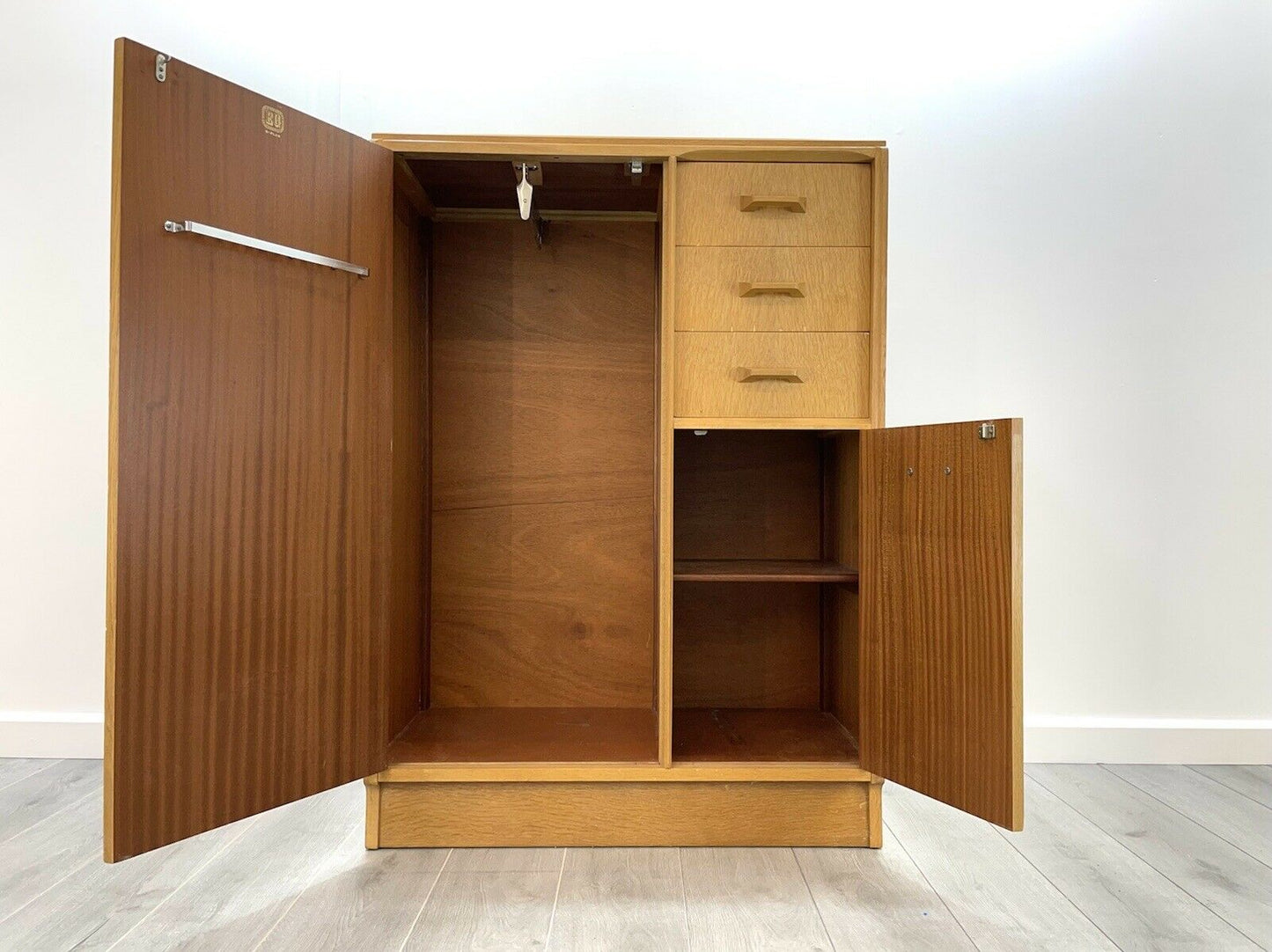 G Plan Brandon, Oak Small Gentlemans Wardrobe / Compactum