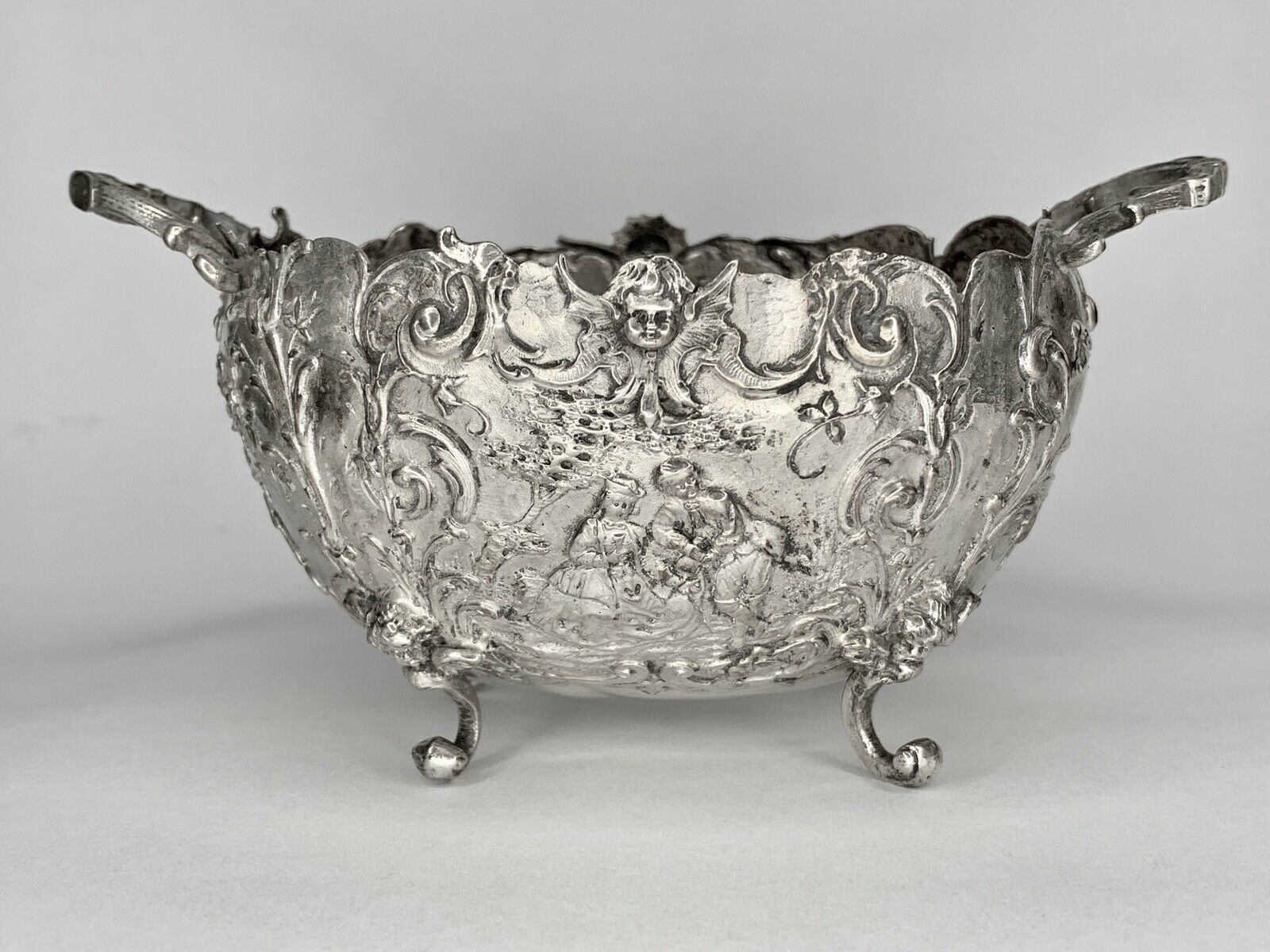 Hanau 800 Grade Silver Twin Handled Bowl By Neresheimer & Sohne