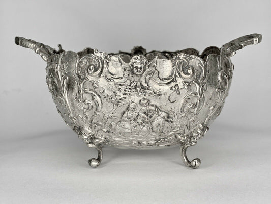 Hanau 800 Grade Silver Twin Handled Bowl By Neresheimer & Sohne