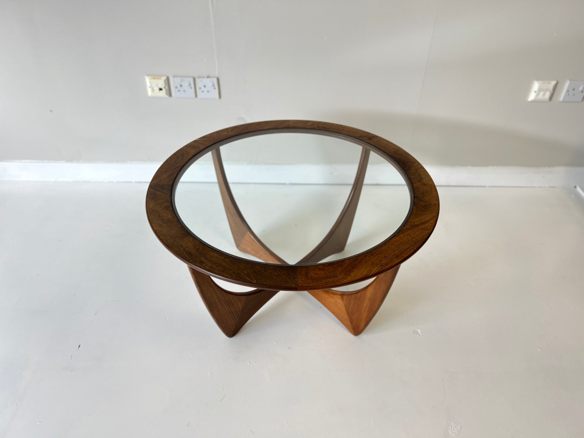 G Plan Astro, Round Teak & Glass Coffee Table