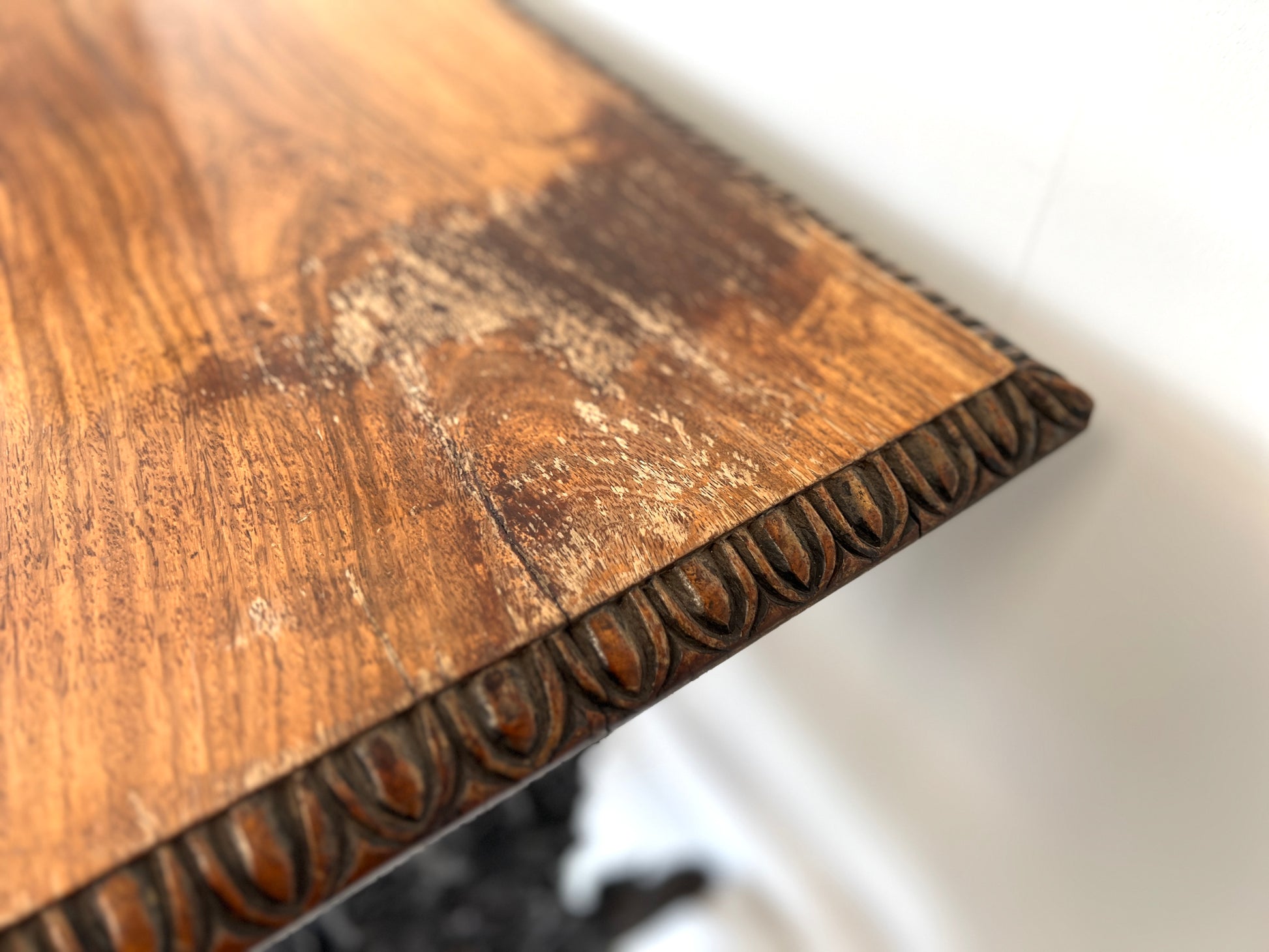 19th Century Anglo-Indian Carved Rosewood Writing Desk