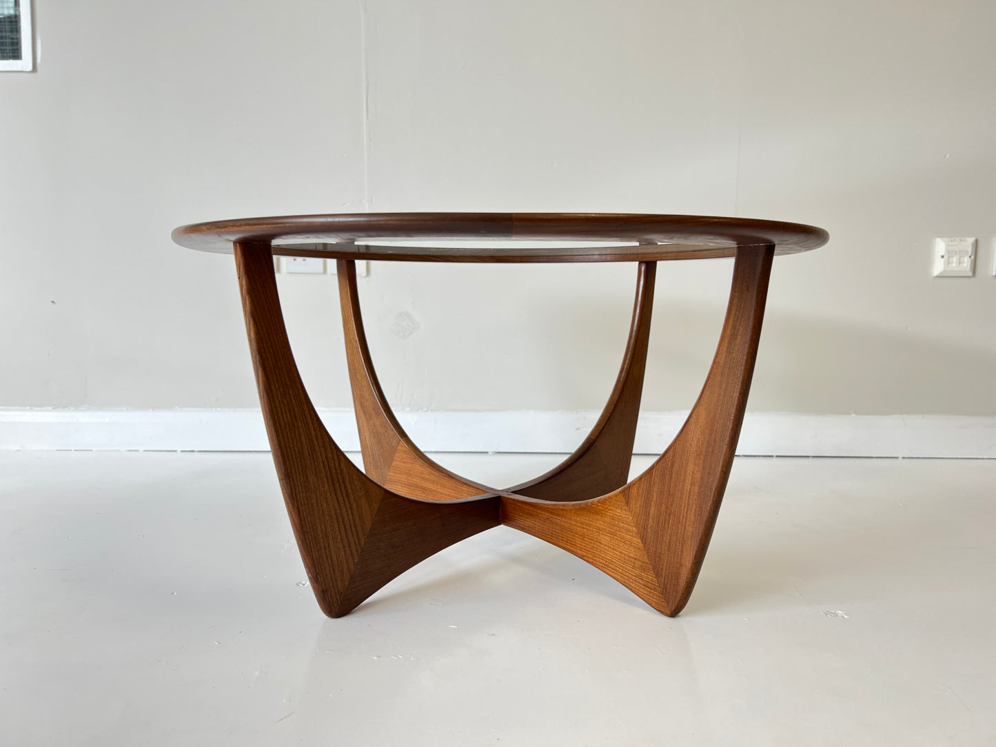 G Plan Astro, Round Teak & Glass Coffee Table