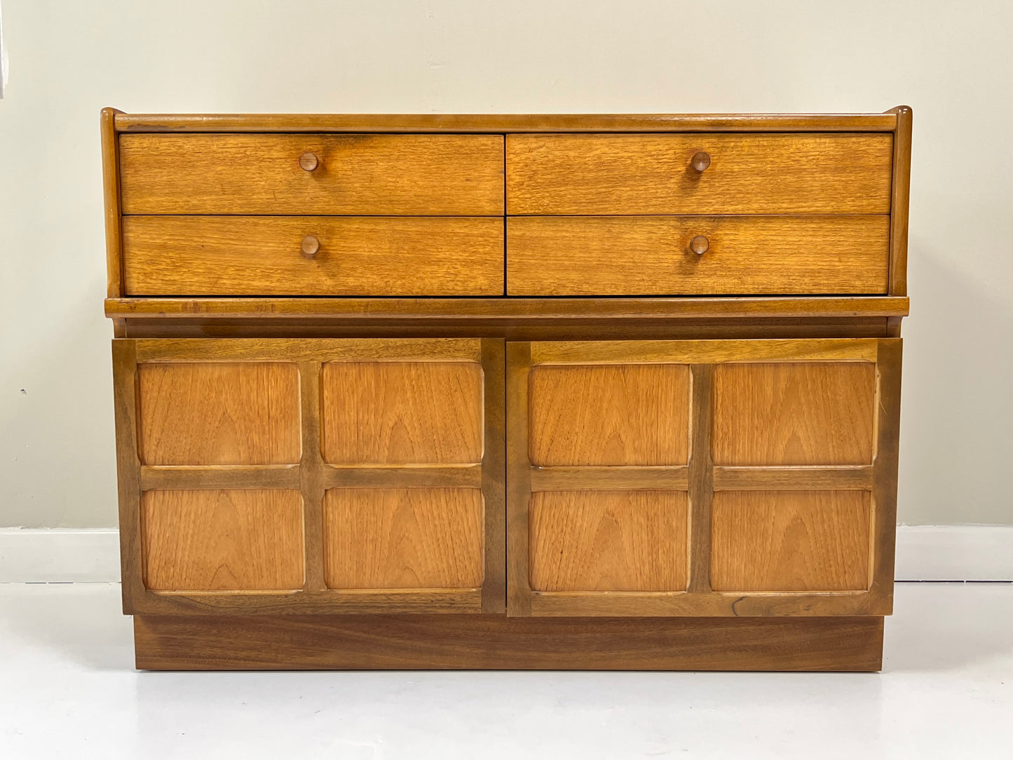 Nathan Squares, Mid Century Teak Compact Sideboard / Cupboard