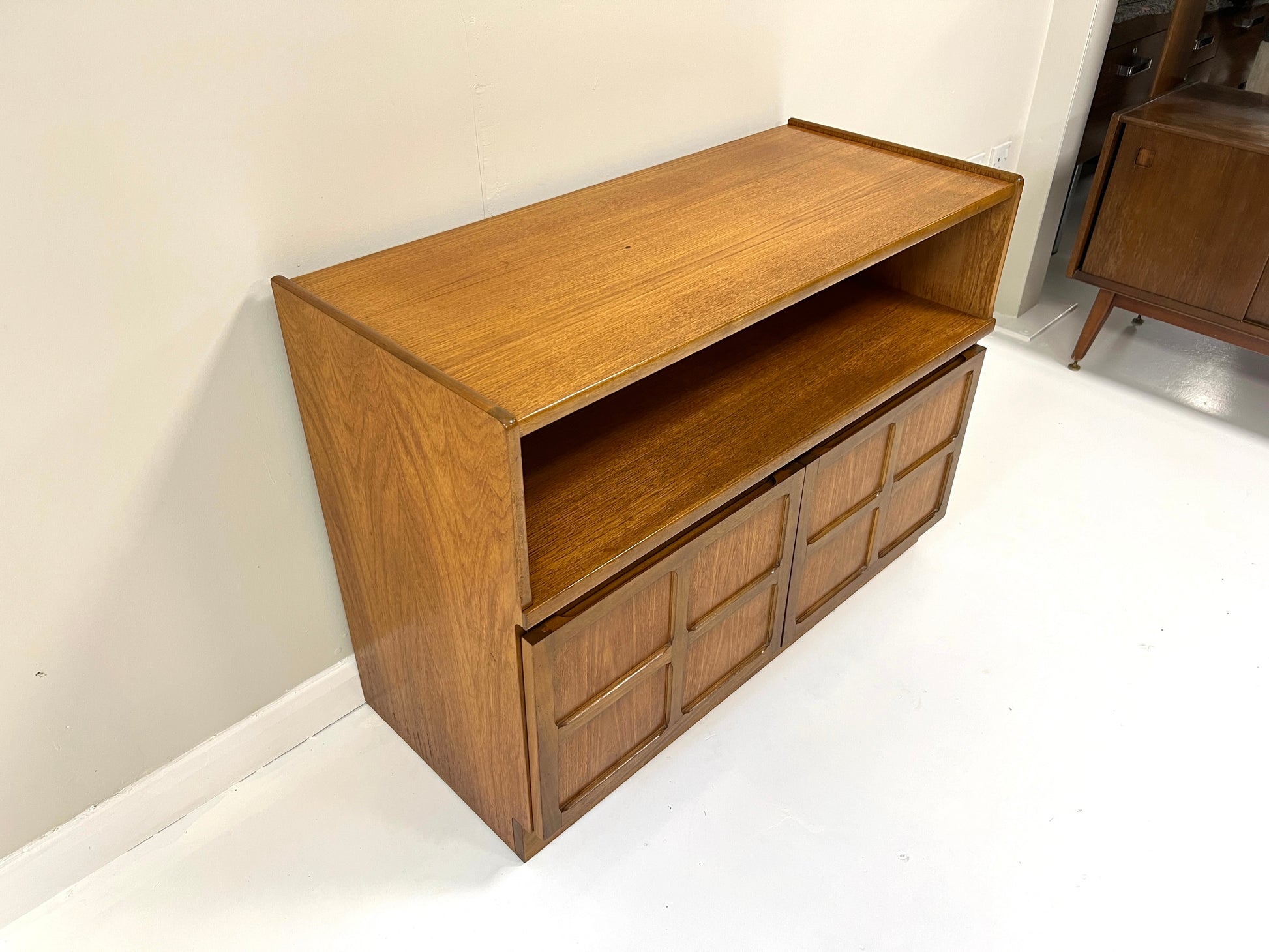Nathan Squares, Mid Century Teak Compact Sideboard / Cupboard