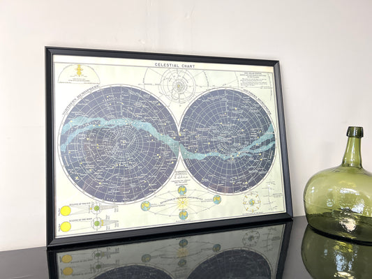 A Celestial Chart, Framed Vintage Print