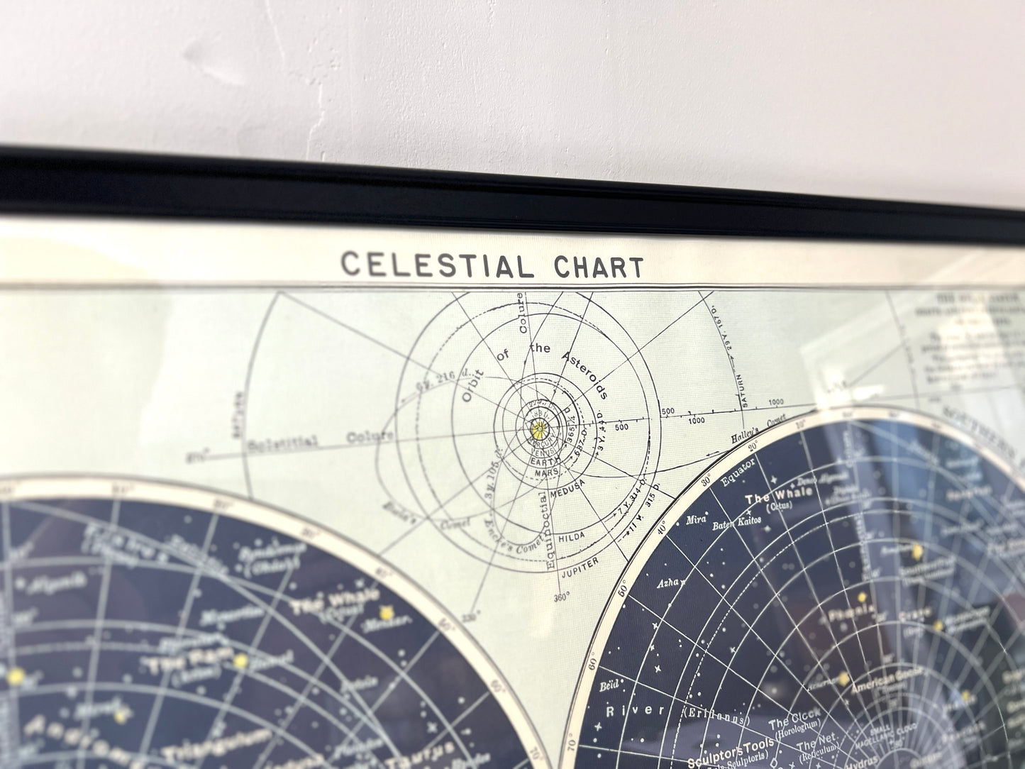 A Celestial Chart, Framed Vintage Print