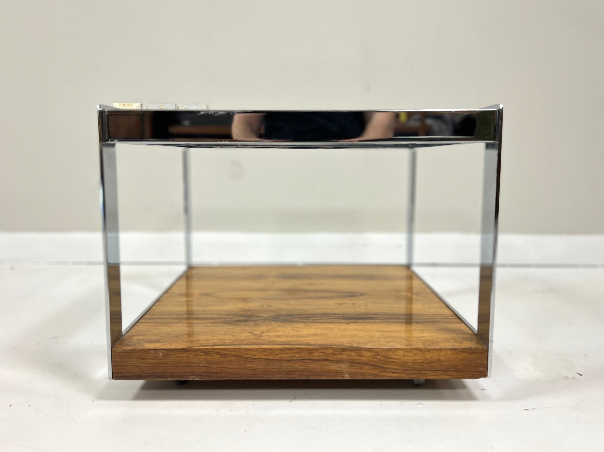 Merrow Associates, Rosewood & Chrome Coffee Table