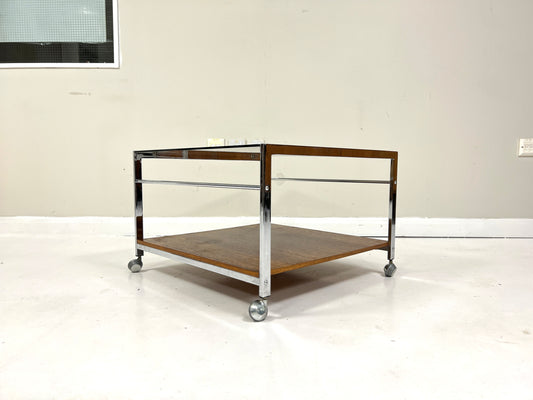 Howard Miller, Rosewood & Chrome Coffee Table