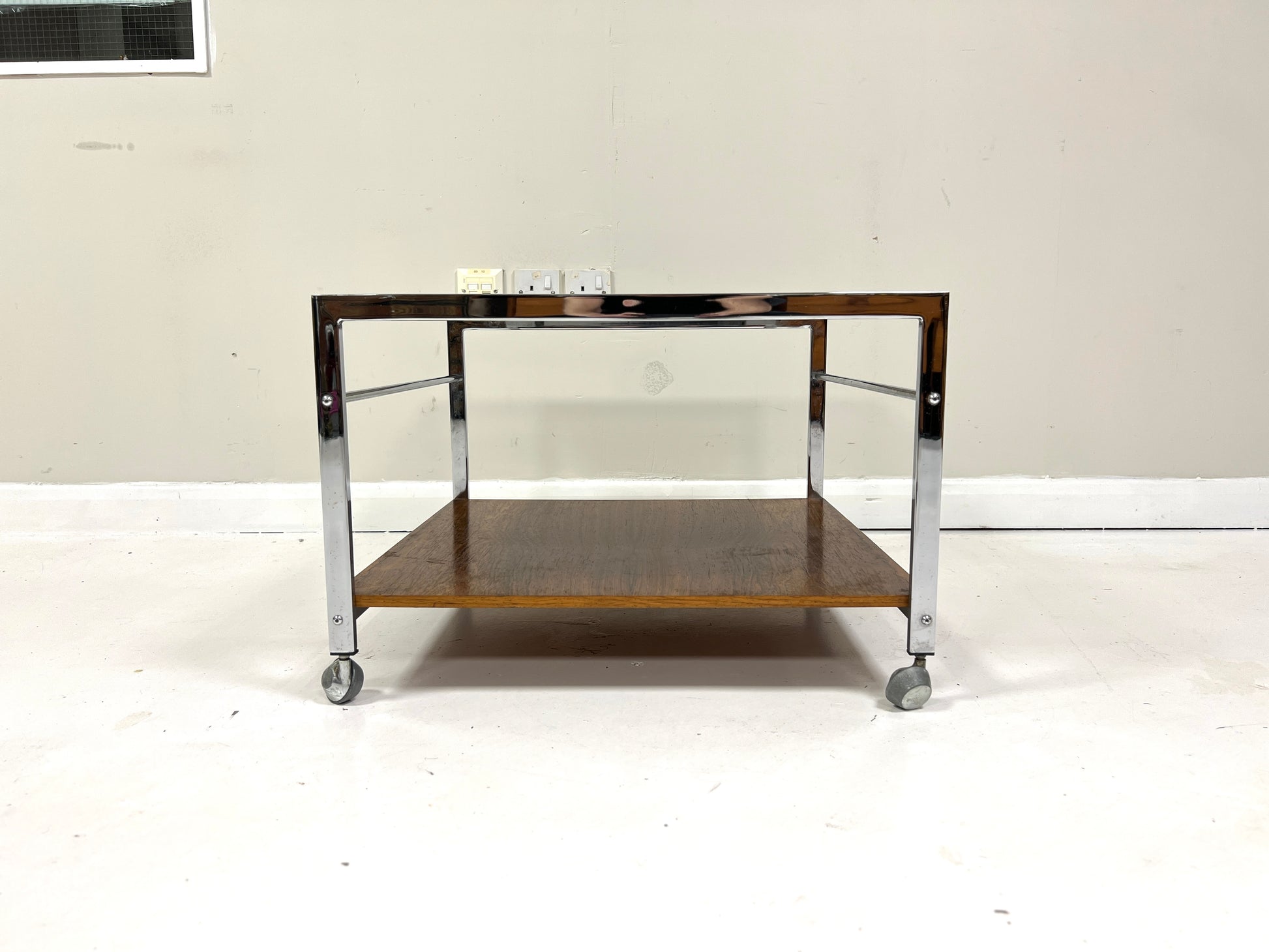 Howard Miller, Rosewood & Chrome Coffee Table