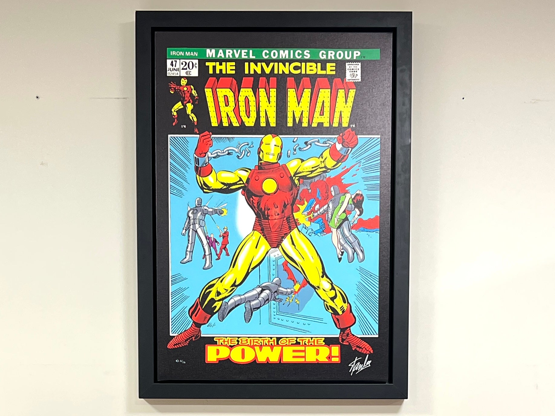 Washington Green Fine Art, Marvel The Invincible Iron Man, Framed Canvas Print