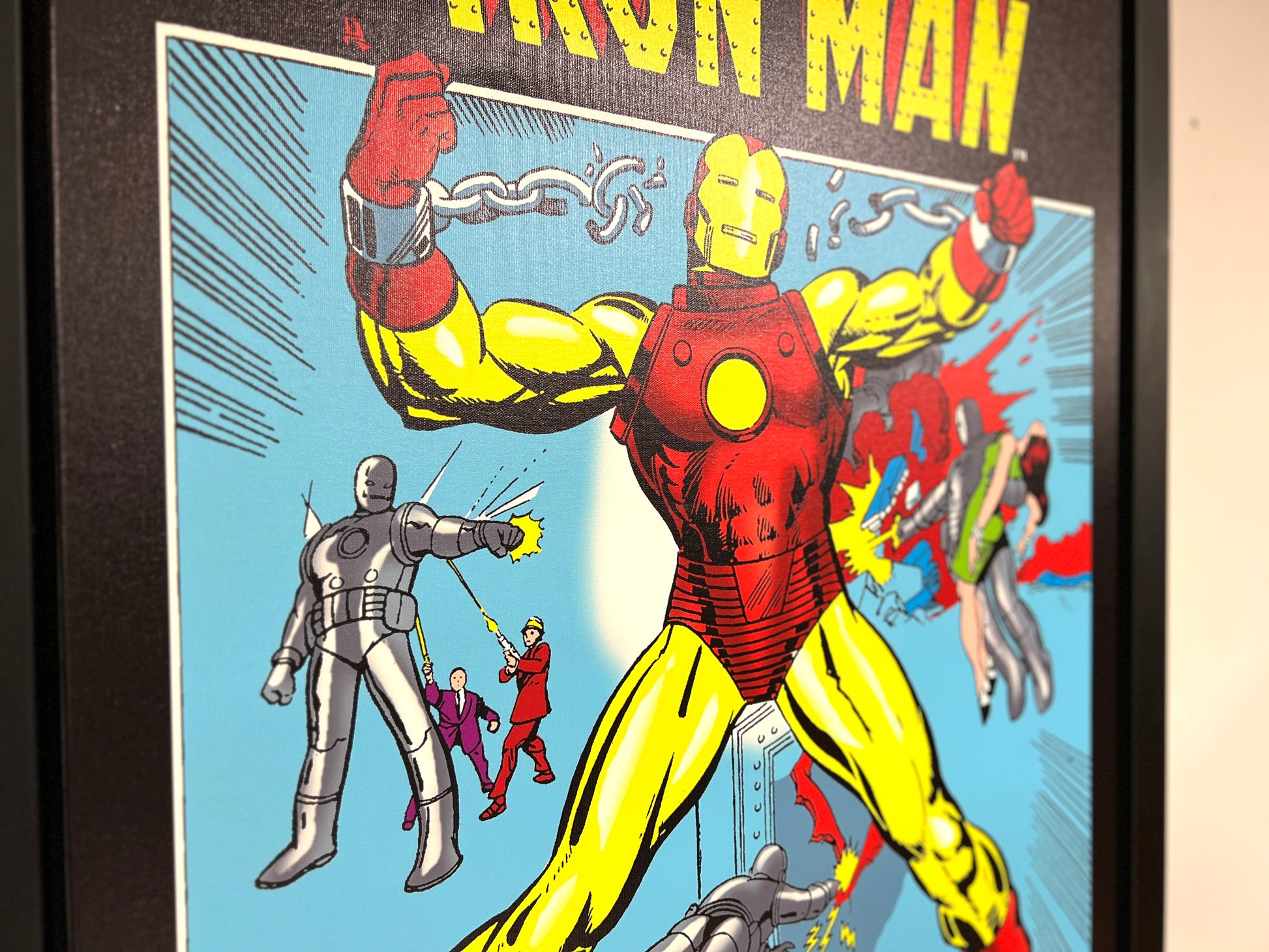 Washington Green Fine Art, Marvel The Invincible Iron Man, Framed Canvas Print