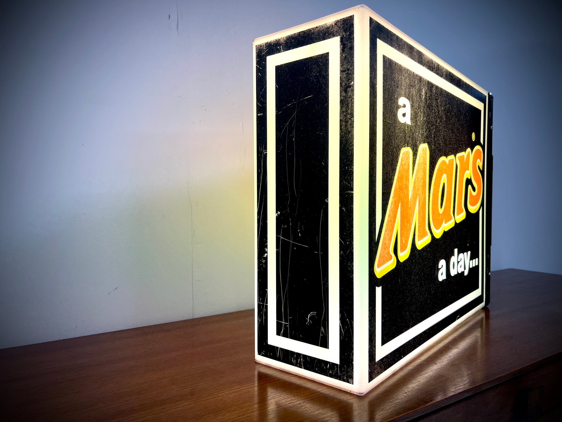 ‘a Mars a day…’, Vintage Illuminated Advertising Sign