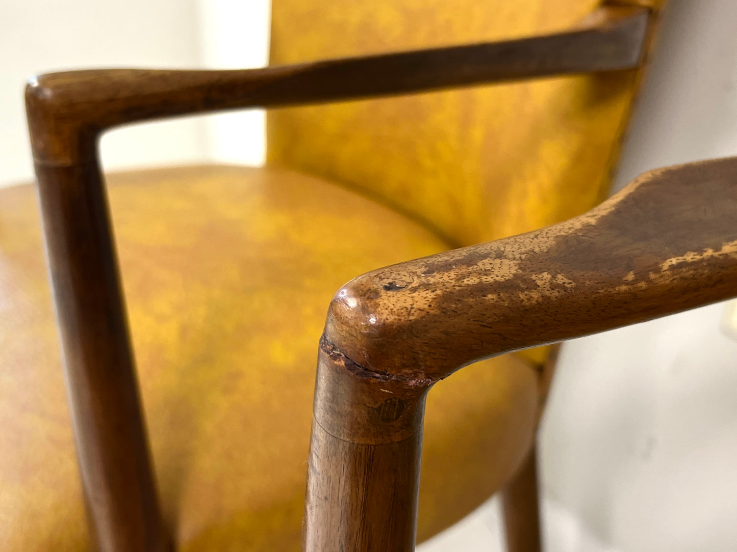 Pair of Mid-Century Teak & Leather Library or Dining Chairs