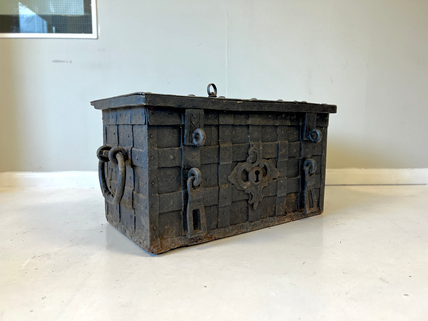 17th Century, Wrought Iron Strong Box / Armada Chest