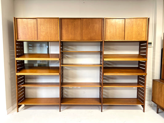 Staples Ladderax, Mid Century Teak Modular Shelving