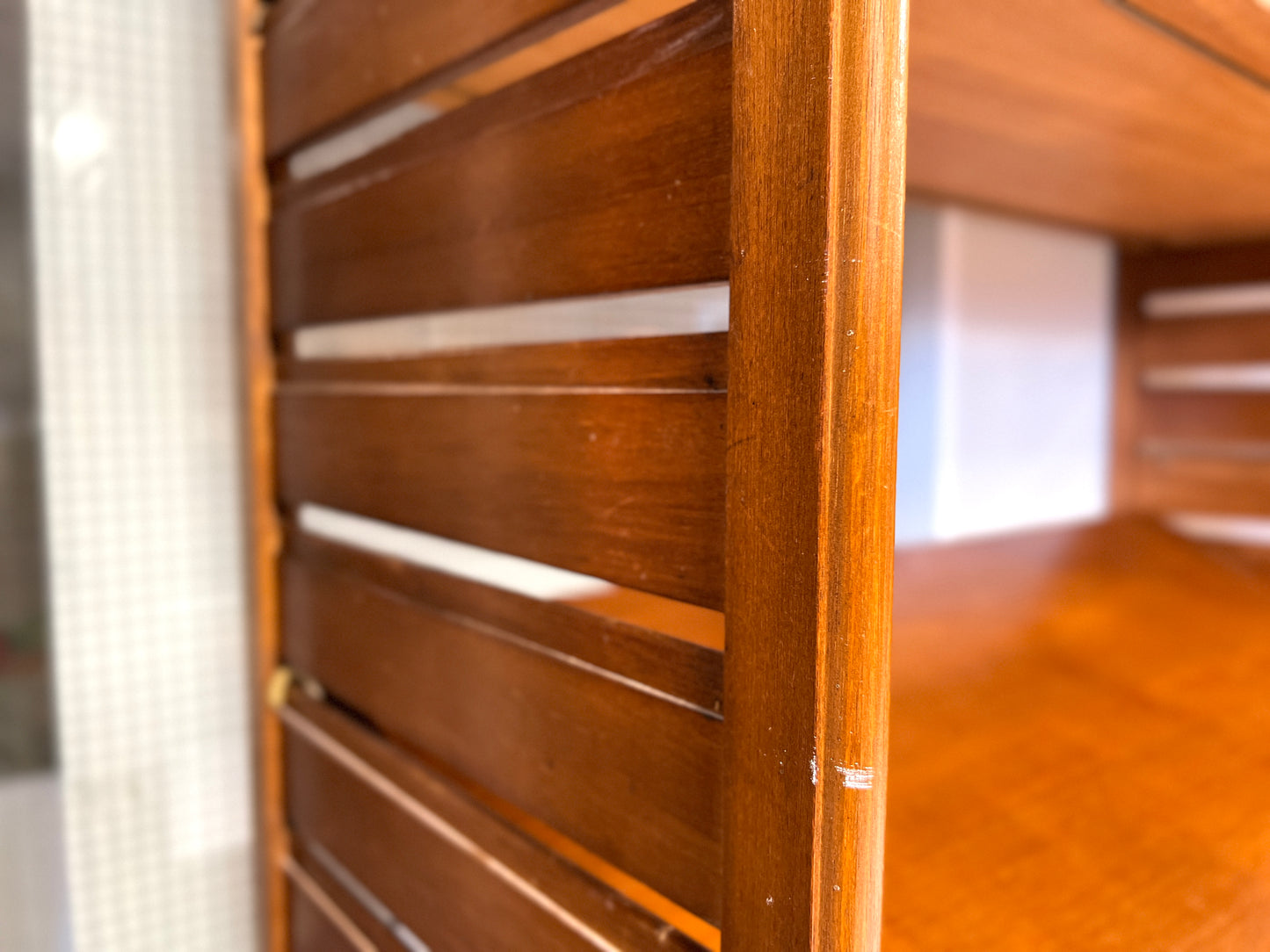 Staples Ladderax, Mid Century Teak Modular Shelving