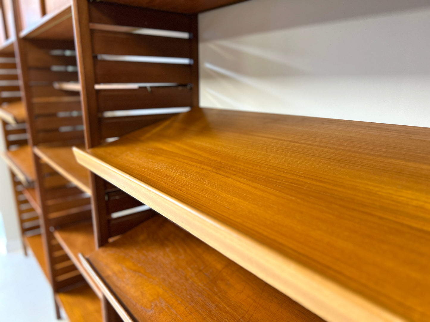 Staples Ladderax, Mid Century Teak Modular Shelving