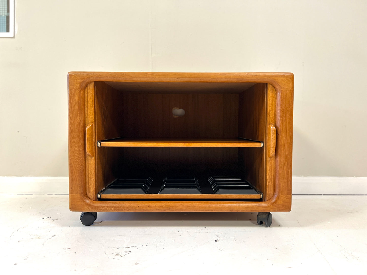 Drylund, Mid Century Danish Teak Tambour Cabinet