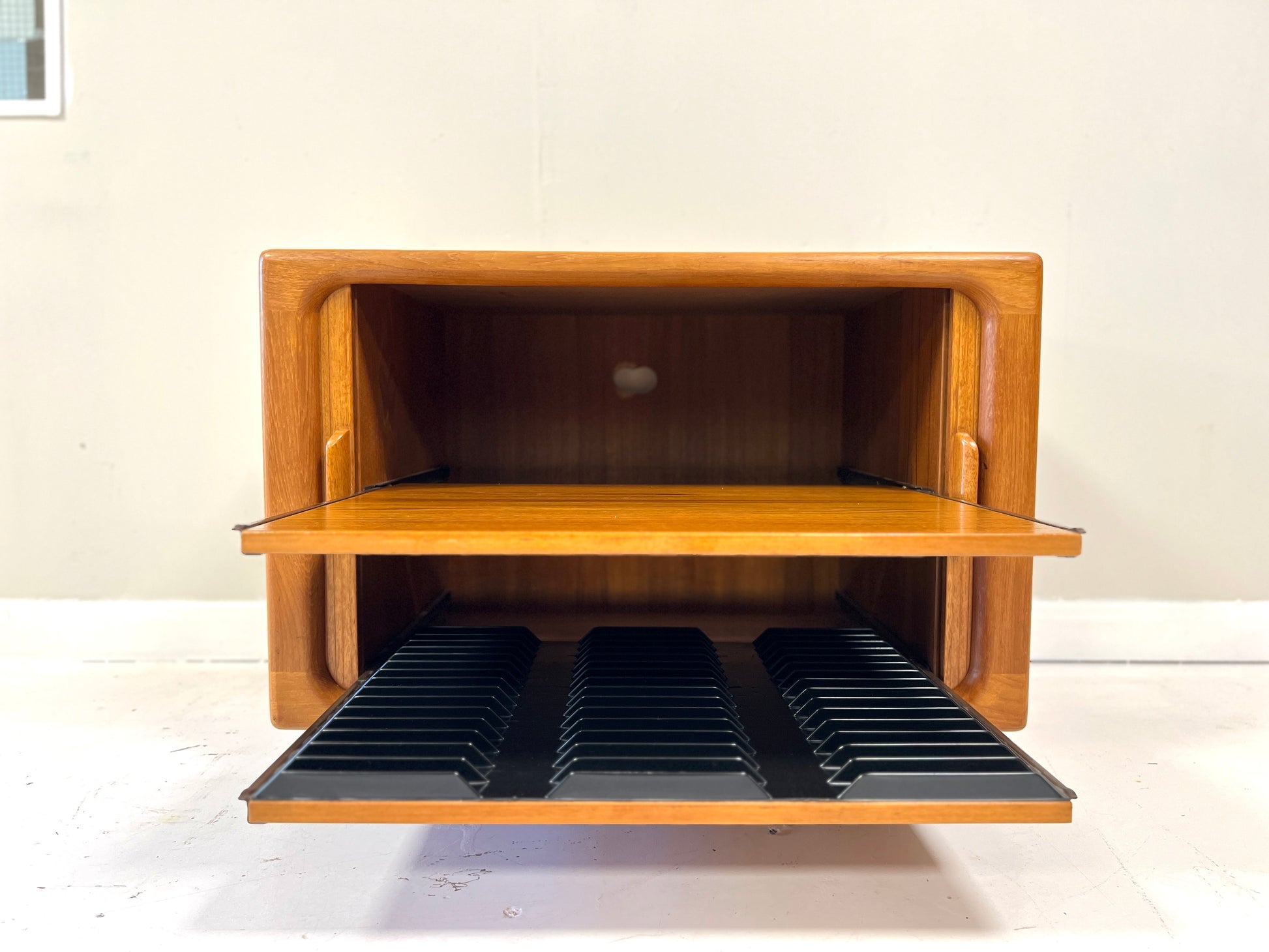 Drylund, Mid Century Danish Teak Tambour Cabinet