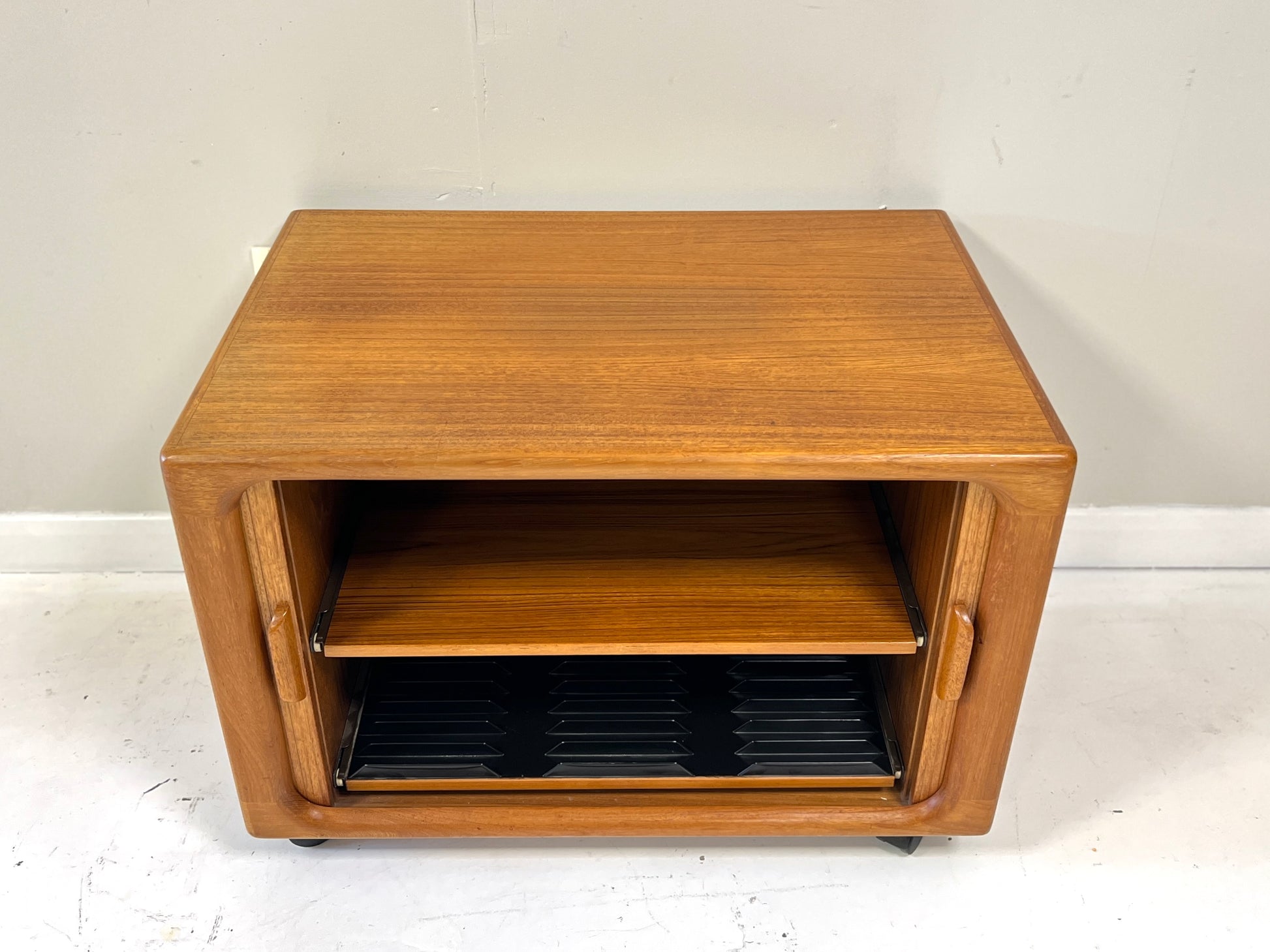 Drylund, Mid Century Danish Teak Tambour Cabinet