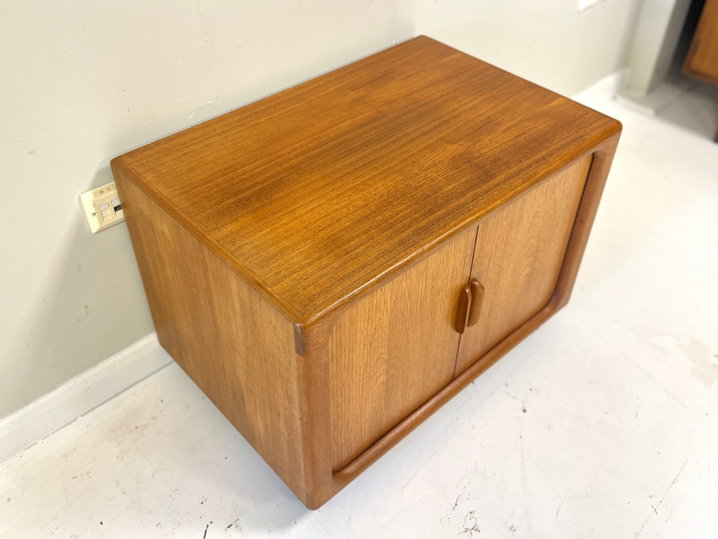 Drylund, Mid Century Danish Teak Tambour Cabinet