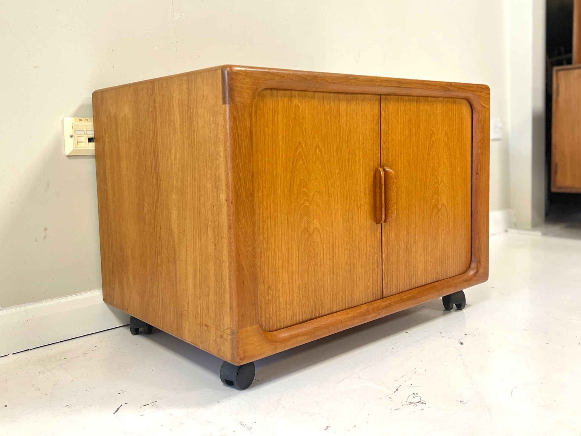 Drylund, Mid Century Danish Teak Tambour Cabinet