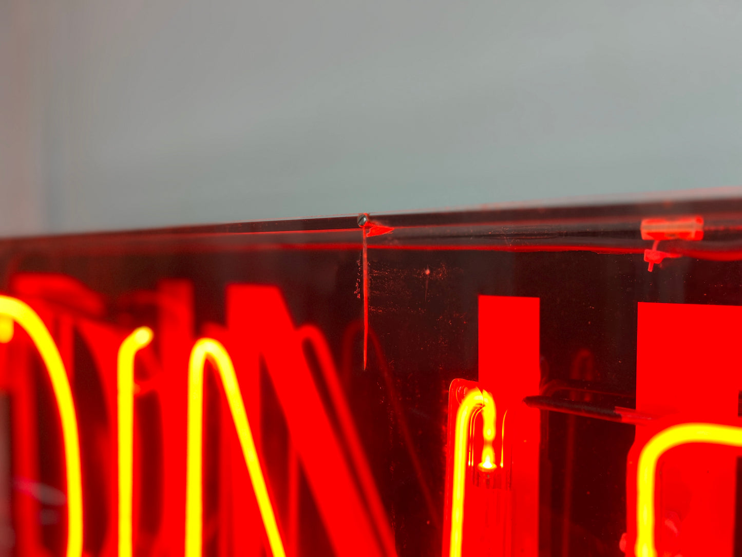 Red Neon ‘Diner’ Sign with Vintage Aesthetic