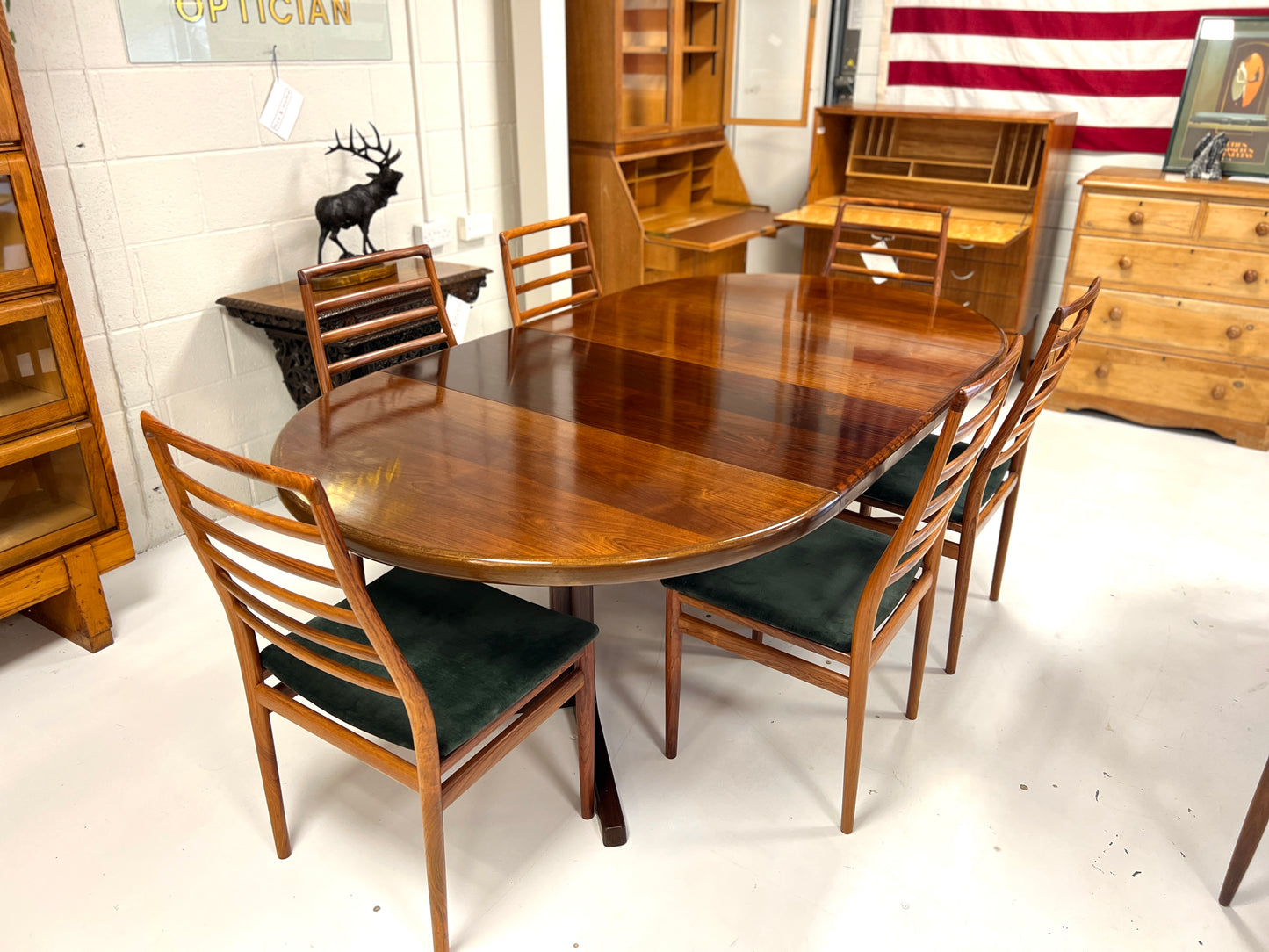 Danish Rosewood Extending Dining Table by CJ Rosengaarden