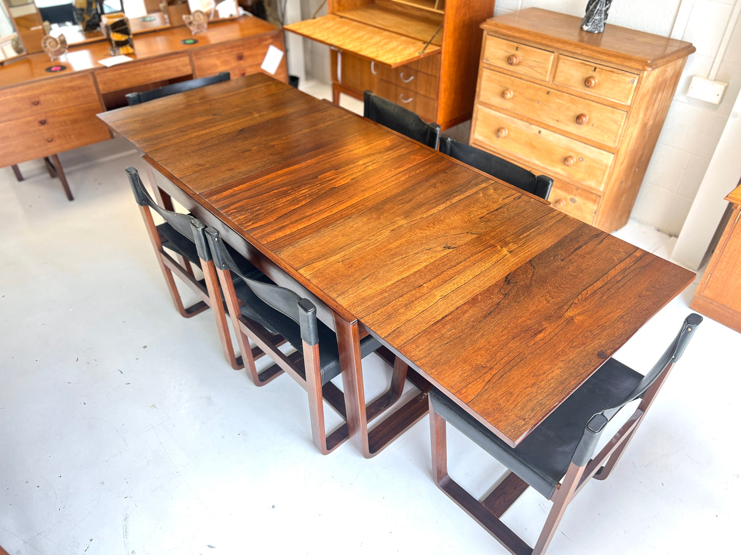 Gunther Hoffstead Rosewood Extending Dining Table for Uniflex