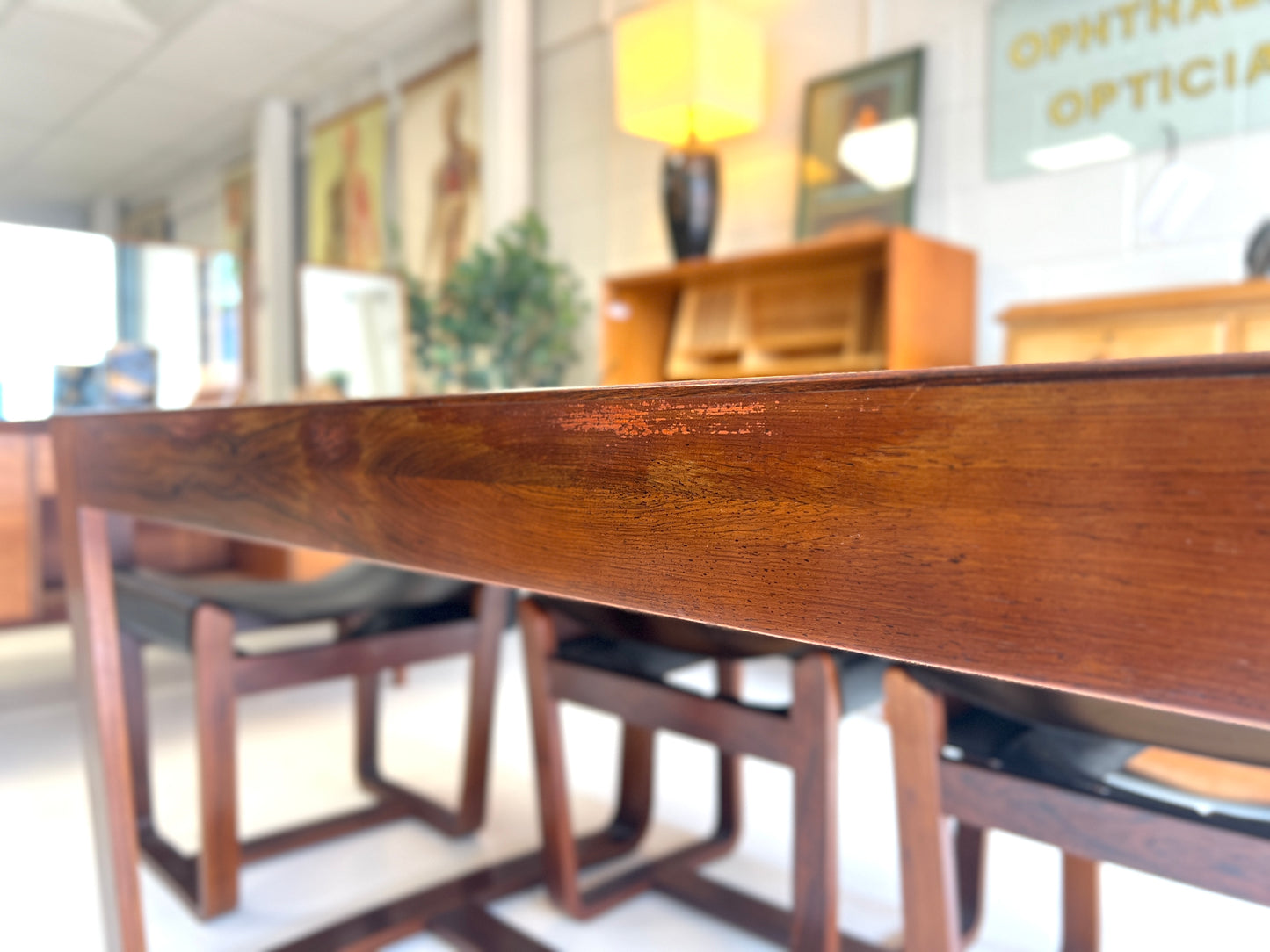 Gunther Hoffstead Rosewood Extending Dining Table for Uniflex