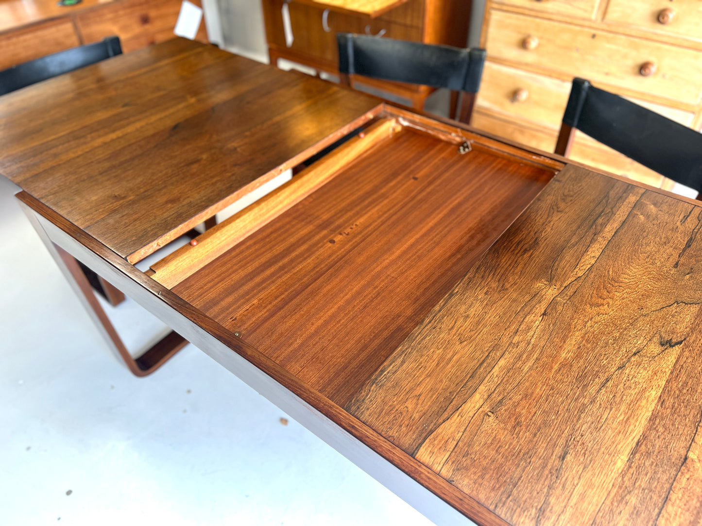Gunther Hoffstead Rosewood Extending Dining Table for Uniflex