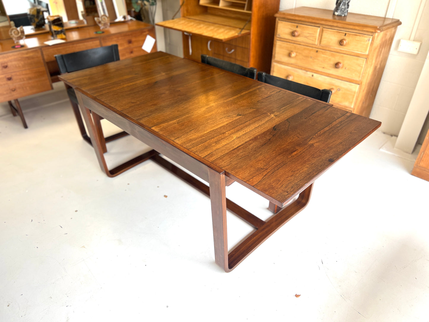 Gunther Hoffstead Rosewood Extending Dining Table for Uniflex