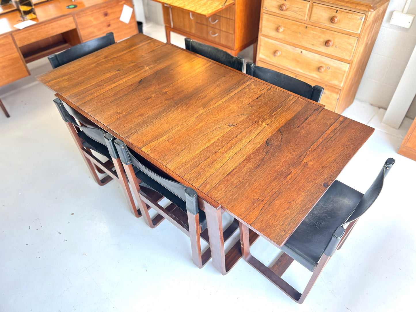 Gunther Hoffstead Rosewood Extending Dining Table for Uniflex